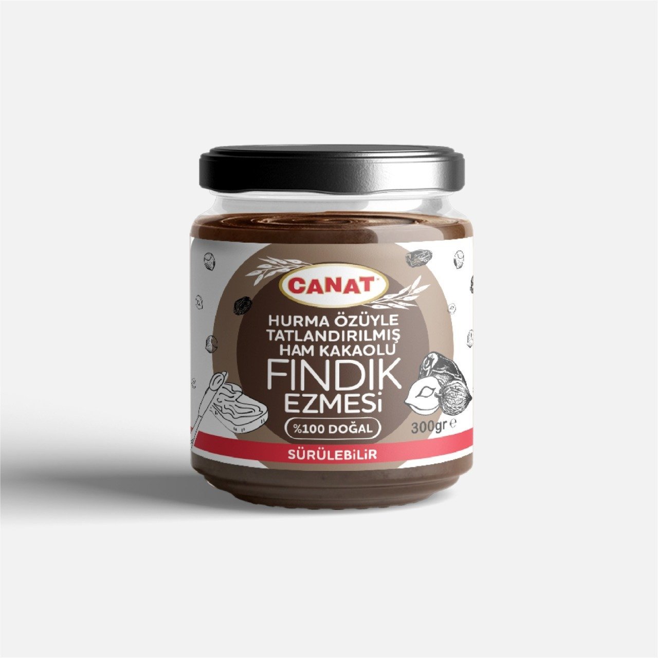 Ham Kakaolu Fındık Ezmesi 300 gr